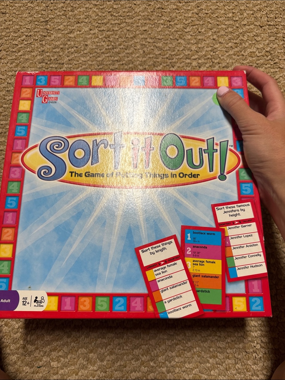 Sort It Out! Family Board Game – Blue/Red